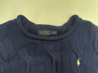 Polo Ralph Lauren Suéter Cable Knit Azul Talla M