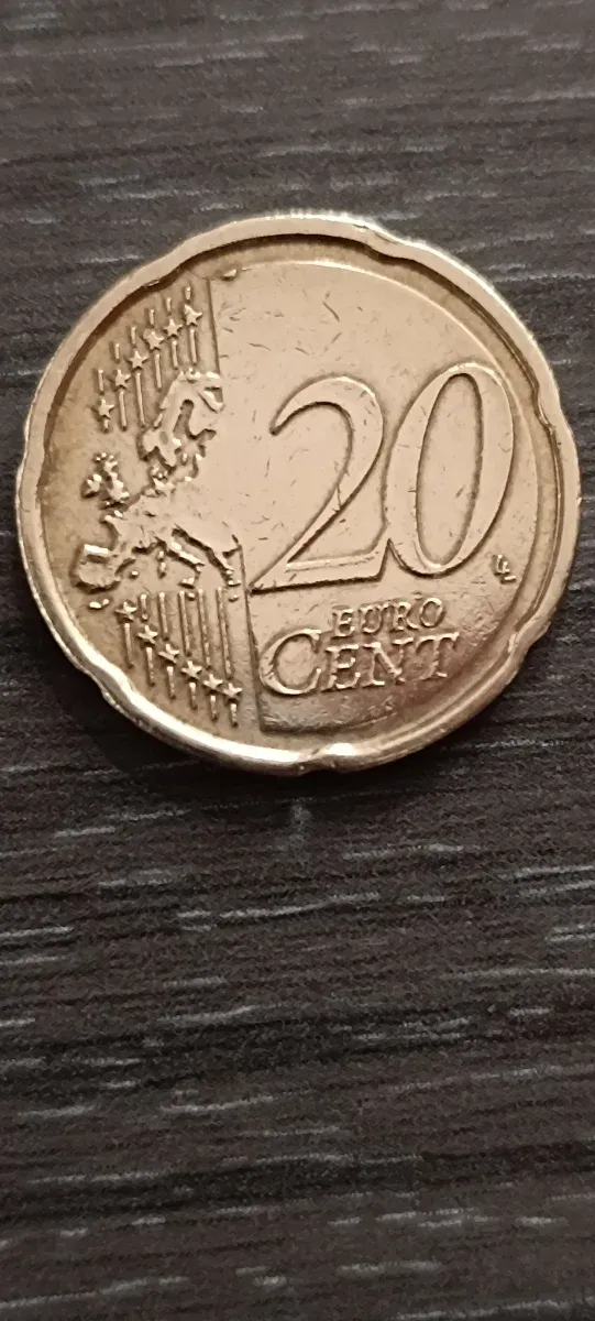 20 centesimi Belgio 2010 con errore