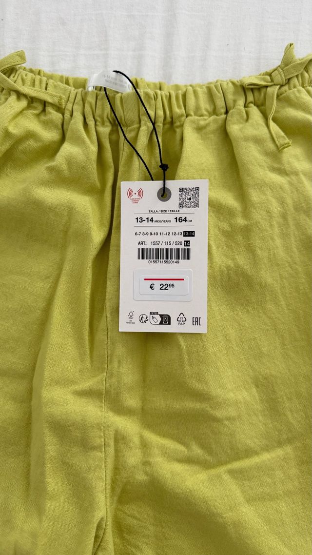 Calça de linho Zara XS nova