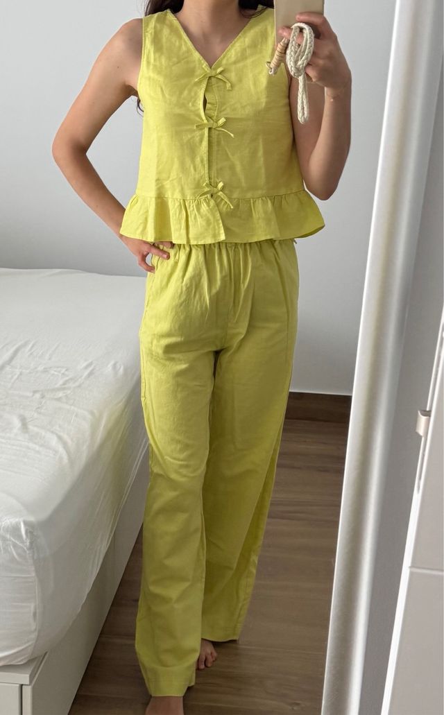 Calça de linho Zara XS nova