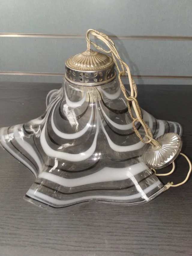 Lámpara colgante cristal original de los años 60