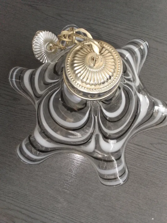 Lámpara colgante cristal original de los años 60