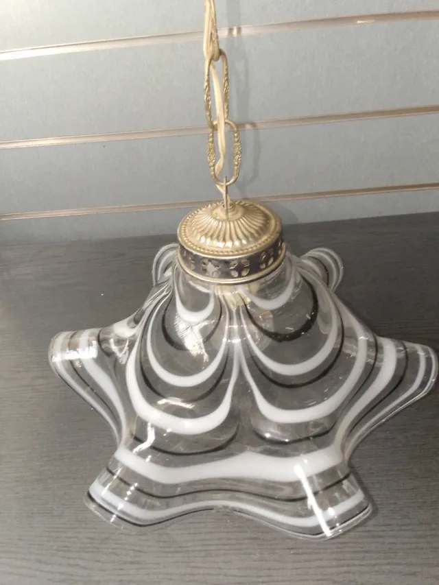 Lámpara colgante cristal original de los años 60