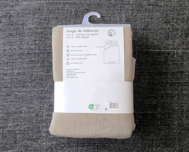 Juego sabanas 150 gasa de algodón (A ESTRENAR)