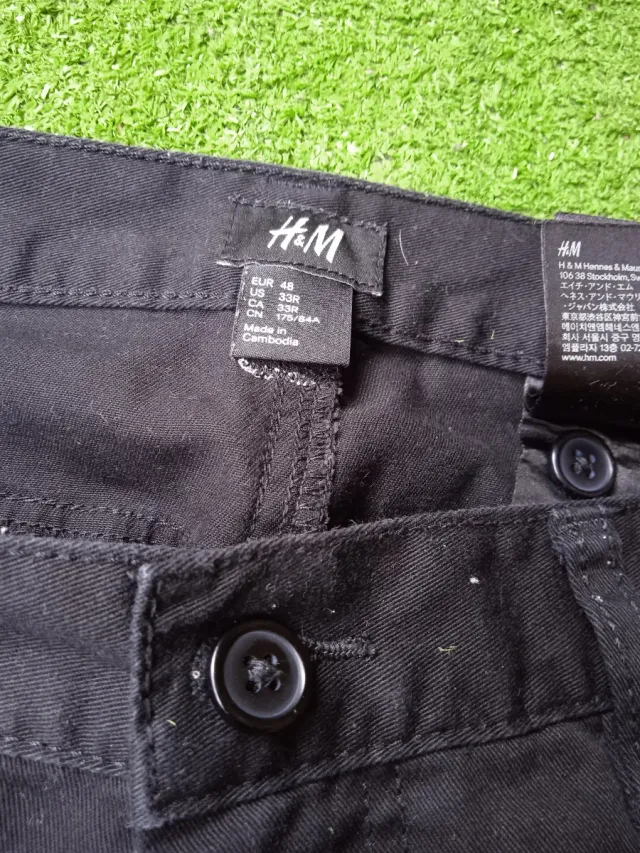 Bermudas pantalon corto H&M Negro Cargo