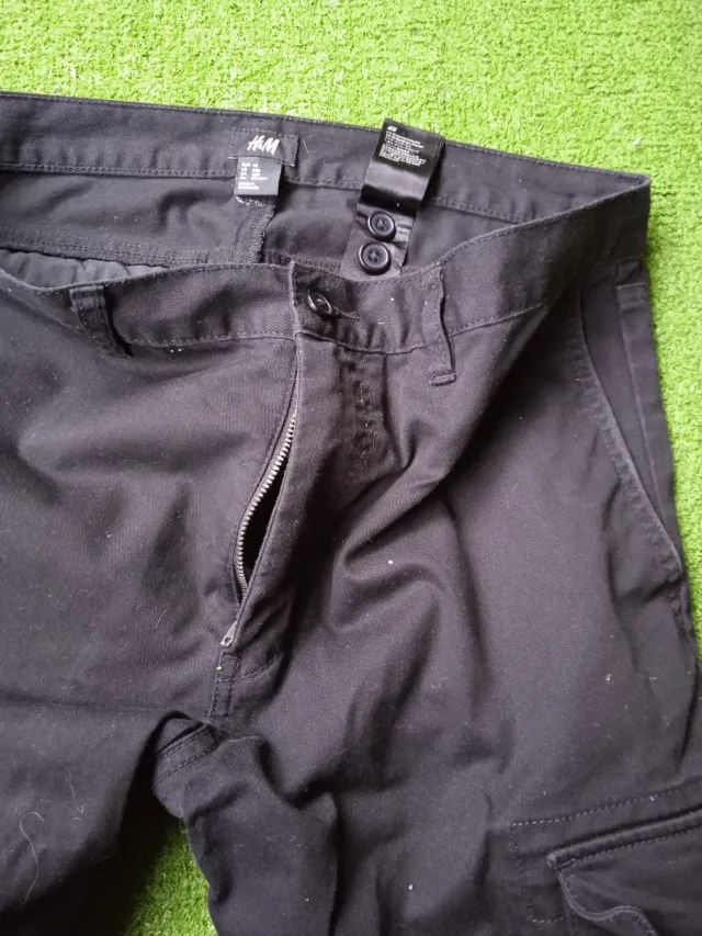 Bermudas pantalon corto H&M Negro Cargo