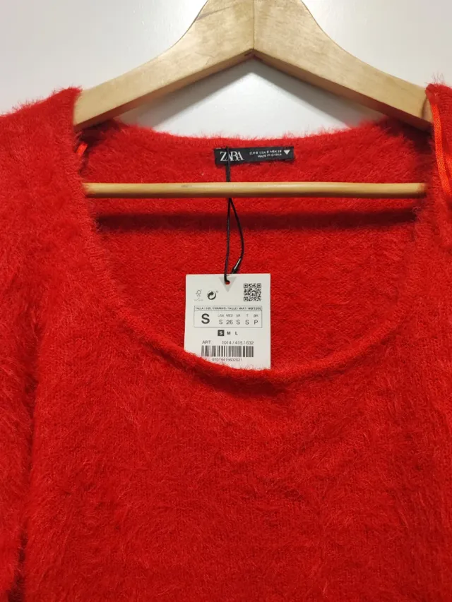 Zara Top Corto Manga Globo S