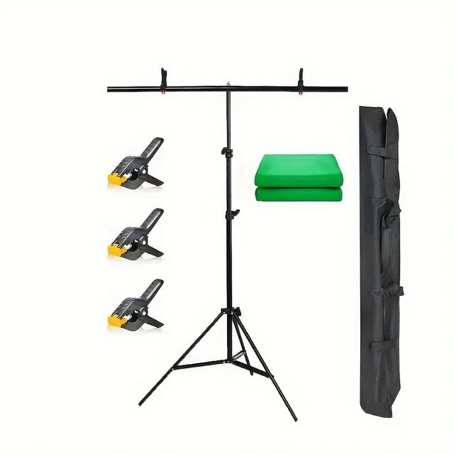 Kit Fotografía Ajustable + Fondo Verde