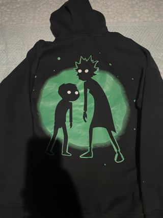 Sudadera Rick y Morty Negra