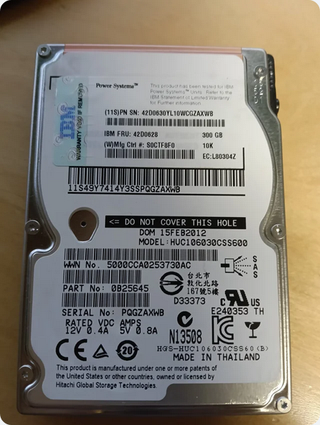 Disco Duro IBM 42D0628 300GB 10K SAS