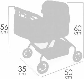 Carrito de muñecas verde y rosa