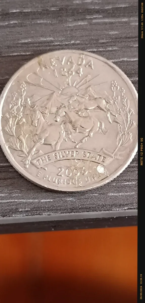 Moneta Quarto di Dollaro Nevada 2006 con errore