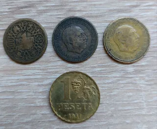 Lote monedas peseta Franco