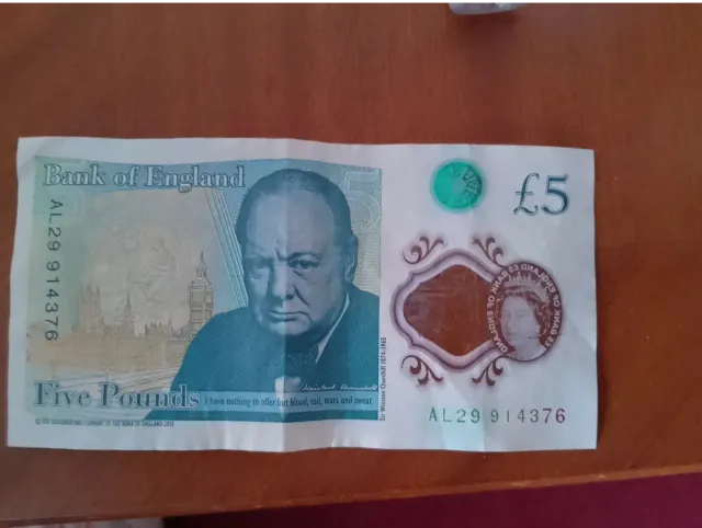 Billete 5 libras