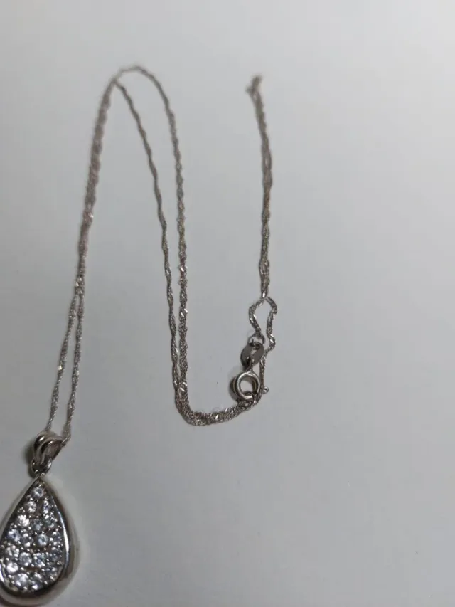Collana Argento 925 Ciondolo Brillante