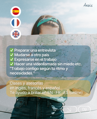 Sesiones en inglés, francés y/o español