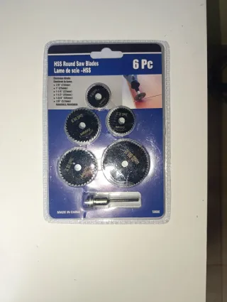 Mini sierras HSS 6 piezas + mandril