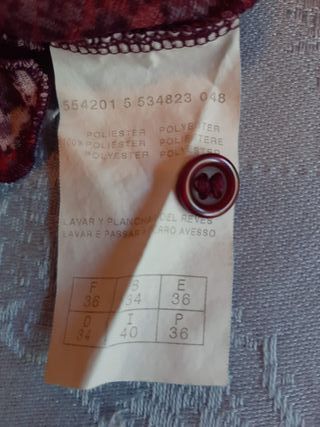 Blusa gasa estampada mangas acampanadas