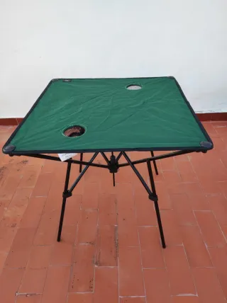 Juego Mesa y Sillas Camping Verde