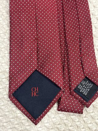 Corbata Carolina Herrera BURDEOS Lunaresu