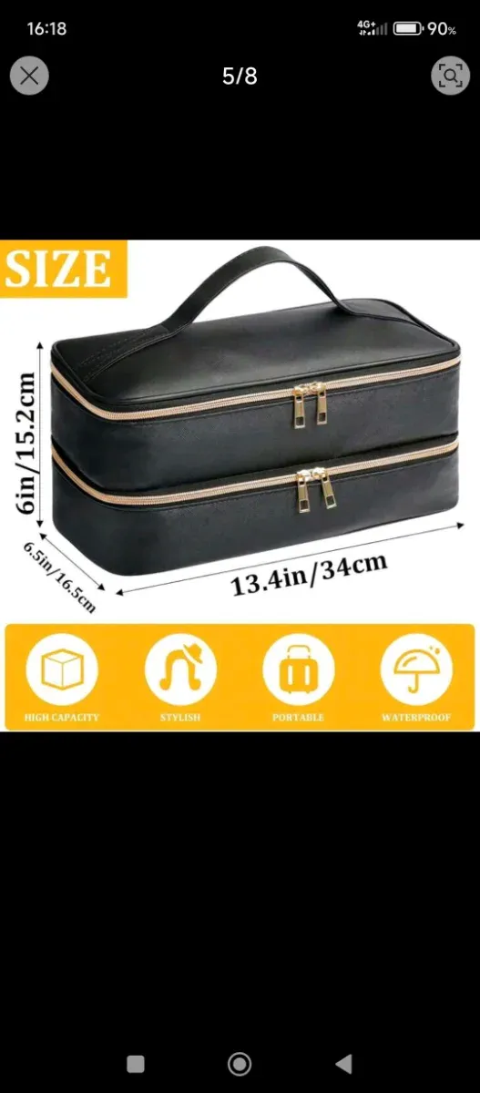 Neceser de viaje negro