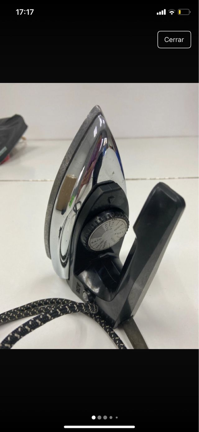 Plancha AEG vintage 500 W – selector de telas – ca