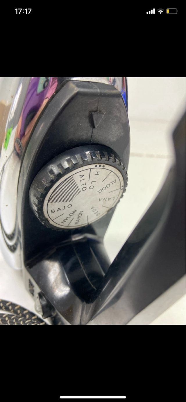 Plancha AEG vintage 500 W – selector de telas – ca