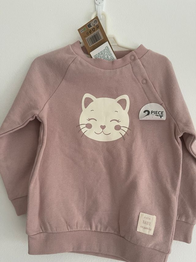 Conjunto niña Pepco gato rosa 2 piezas