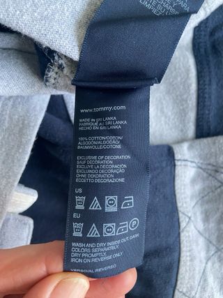 Polo Hilfiger Denim Rayas Gris y Marino Talla XL