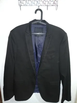 Blazer Zara Man Negro Hombre