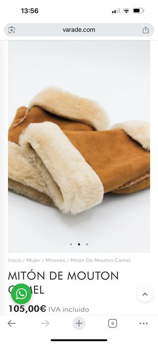 Mitones de mouton camel