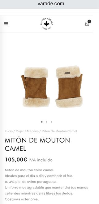 Mitones de mouton camel