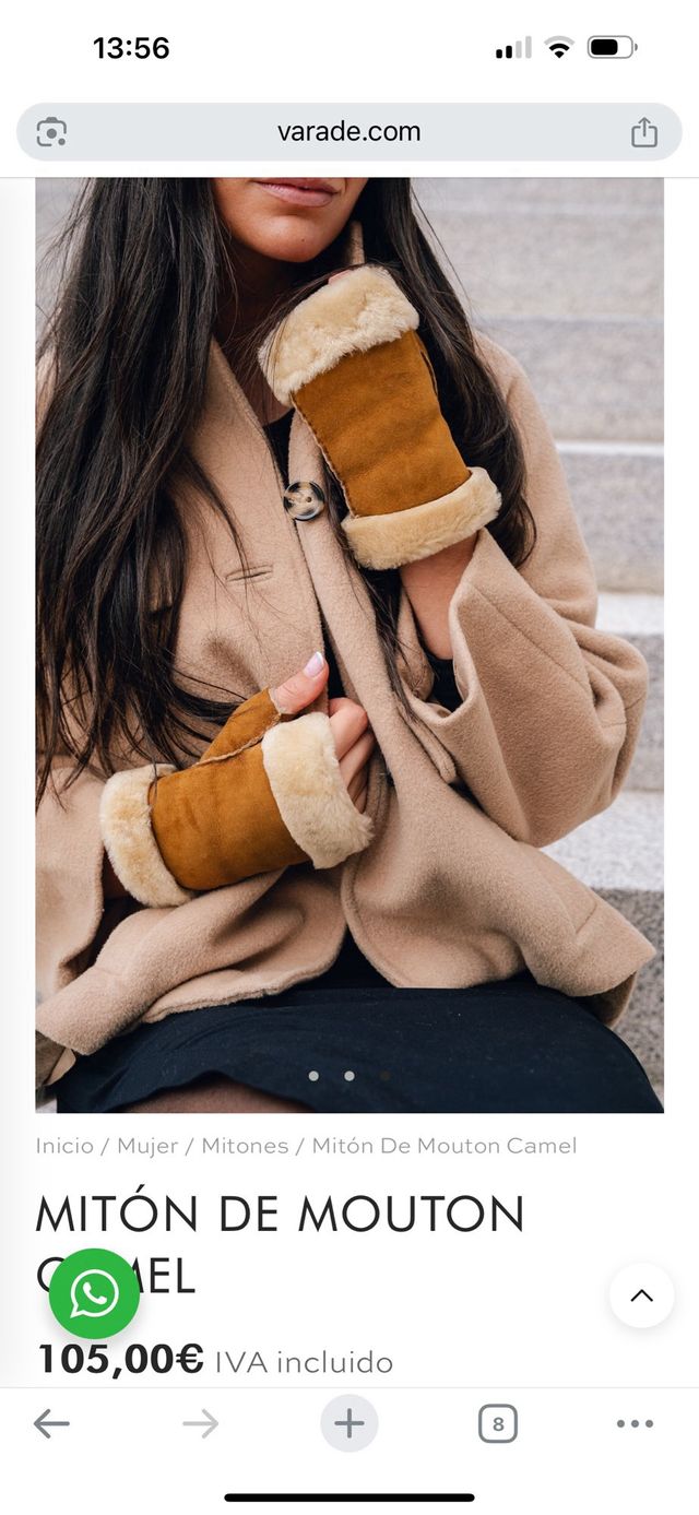 Mitones de mouton camel