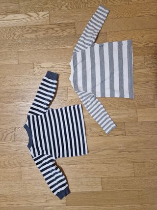 Set 2 maglie a righe taglia 18 mesi(80 cm)