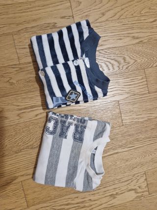 Set 2 maglie a righe taglia 18 mesi(80 cm)