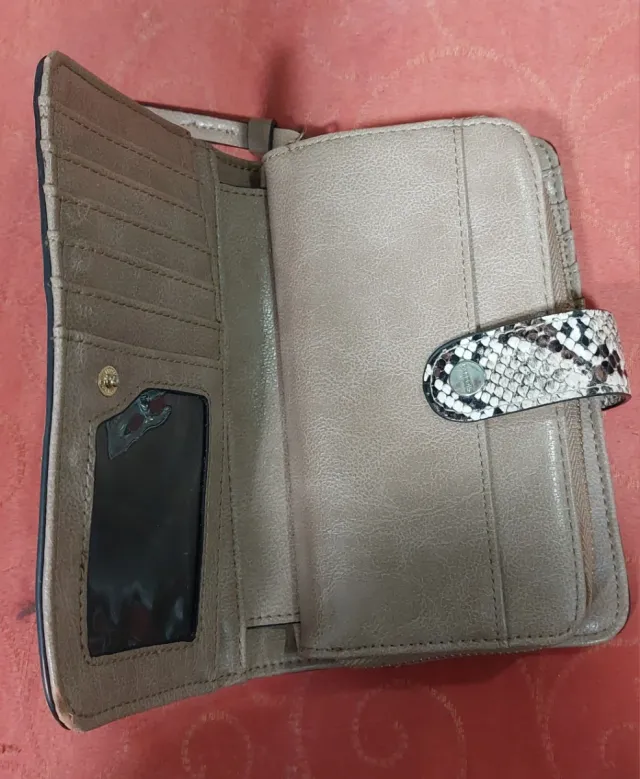 Monedero piel serpiente