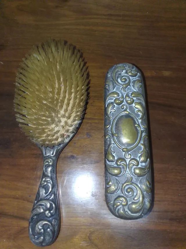 Juego tocador antiguo alpaca