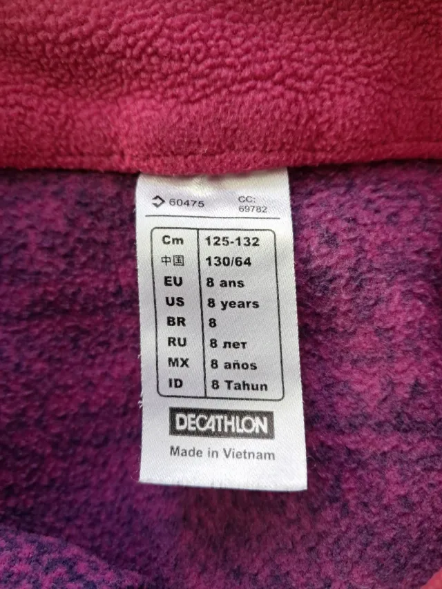 Conjunto esquí niña morado y rosa