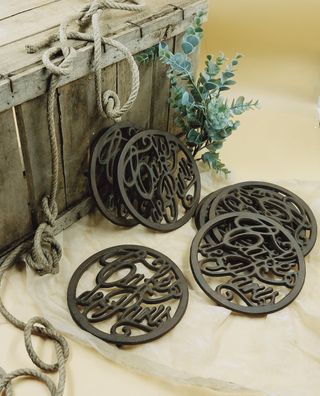 Sottopiatti in ghisa anticata stile Bohemien