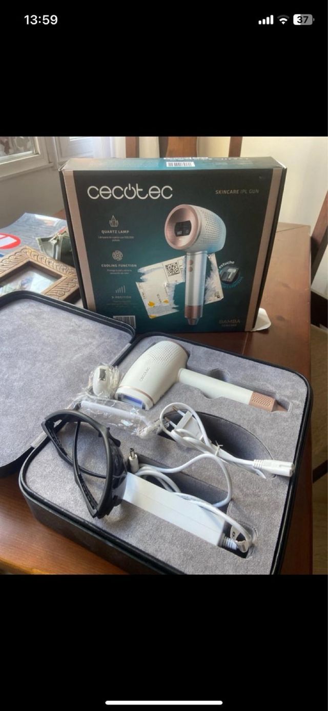 Cecotec Fotodepiladora IPL Skin Gun Plata