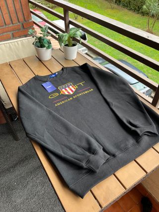 Sudadera Gant Negra Talla M Nueva