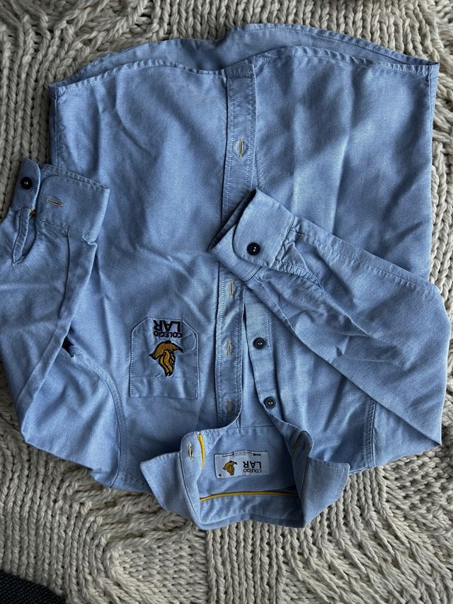 Camisa Colegio LAR azul