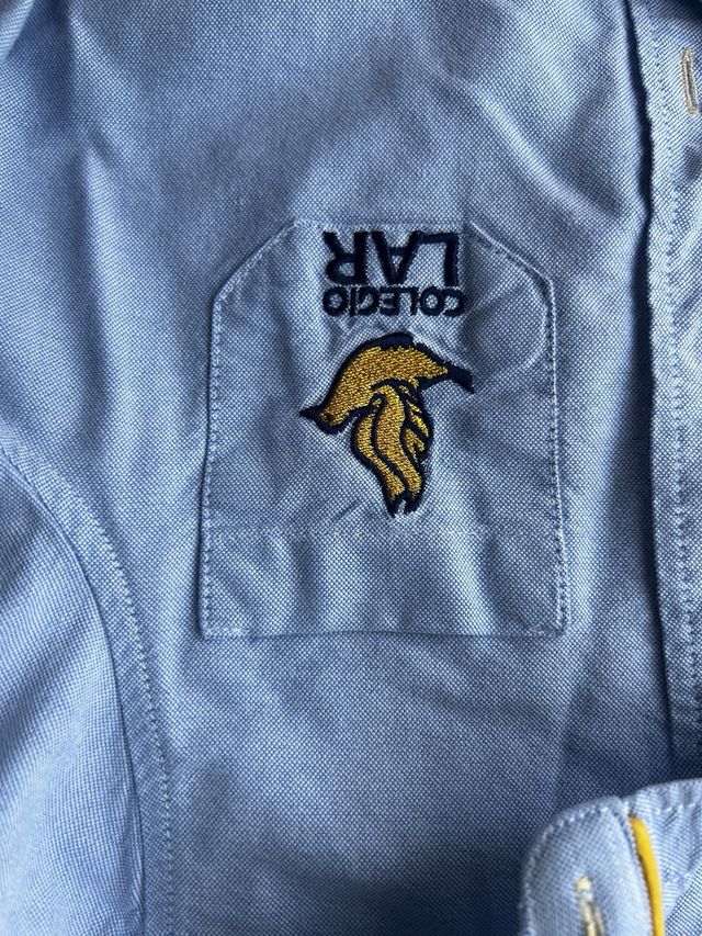 Camisa Colegio LAR azul