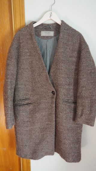 Chaqueta Marrón Lana (Talla M) | Zara.