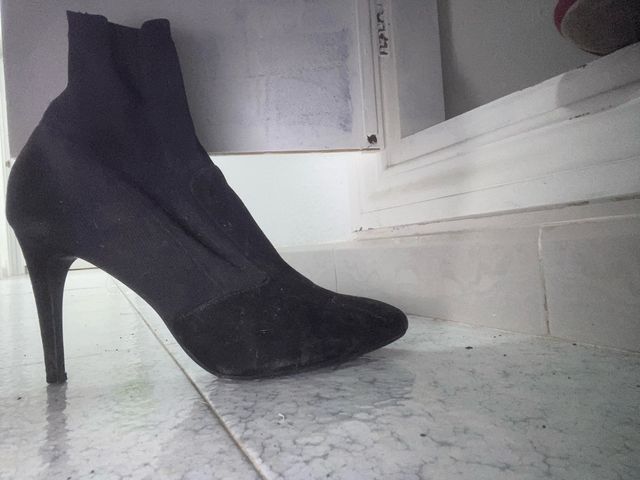 Botines de tacón negros