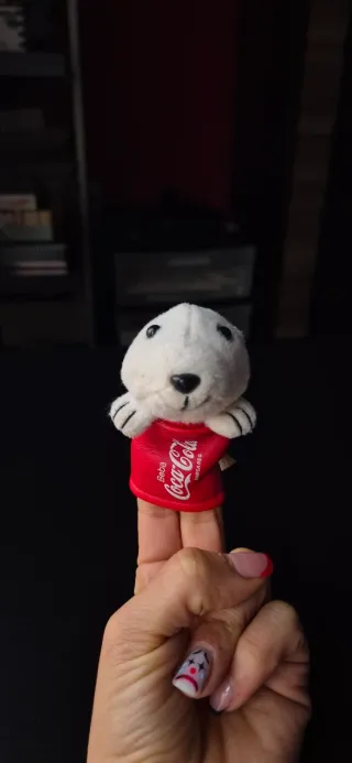 Marioneta Dedo Coca Cola Oso Polar 90's