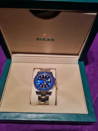 Reloj Rolex Azul y Dorado