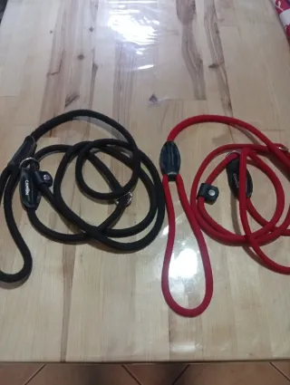 Guinzaglio retriver Camon nero e rosso, lunghi 2