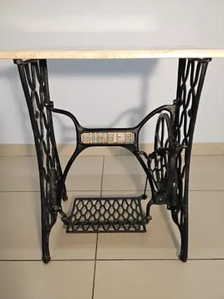 Mesa Mármol Travertino Patas Singer