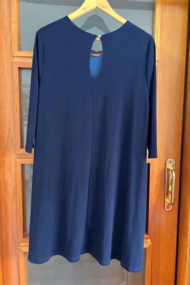 Vestido azul talla grande
